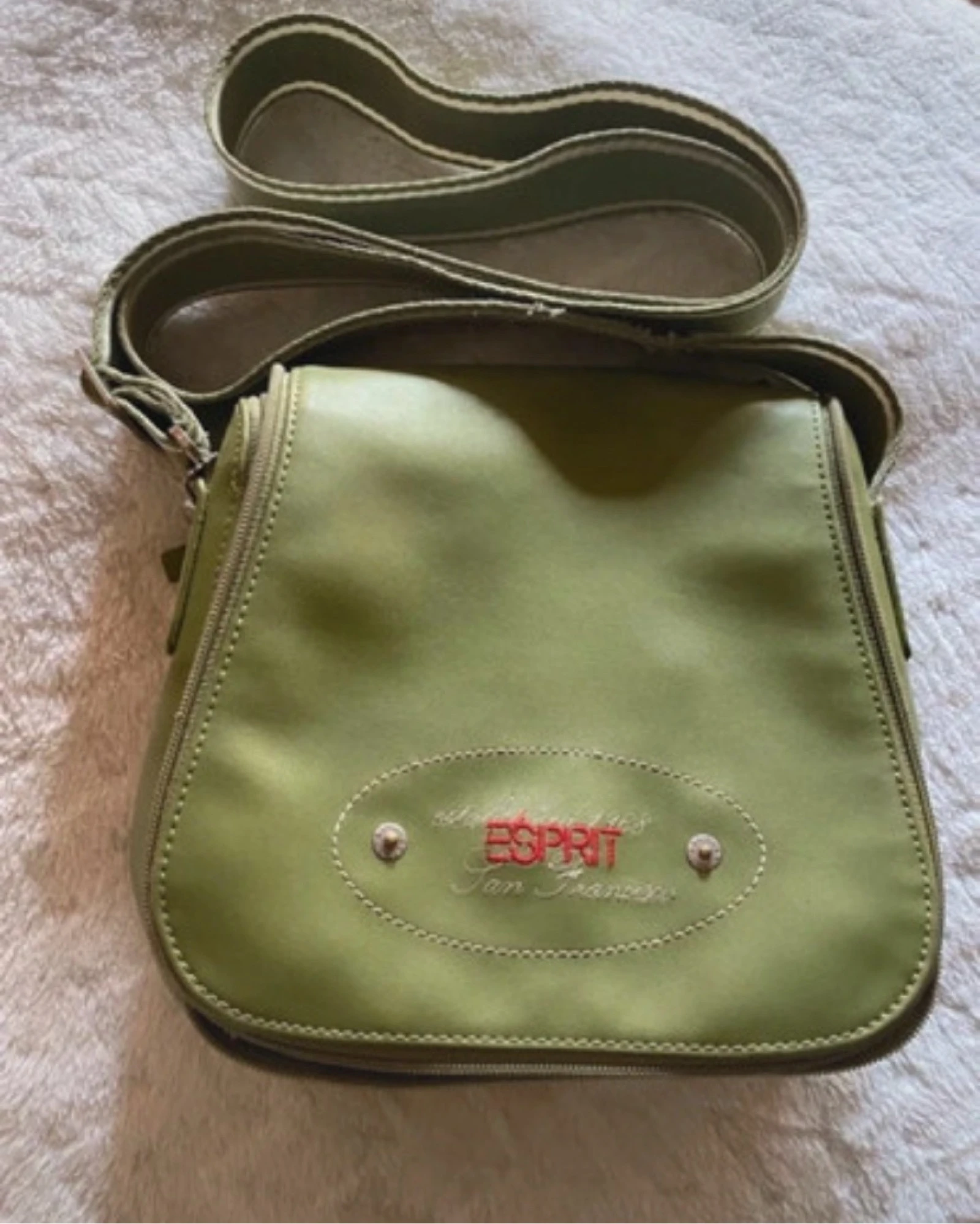 Bolsa transversal Esprit cáqui vintage Y2K com vários bolsos estilo cargo na moda – photo 2